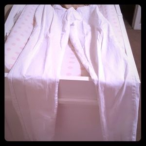 White maternity pants